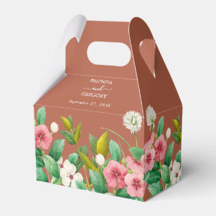 Periwinkle Burnt Orange Terracotta Wedding Favour Box