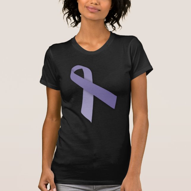 Periwinkle Cancer and Political Statement Ribbon T-Shirt (Front)