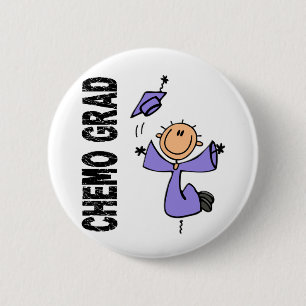 Periwinkle CHEMO GRAD 1 (Oesophageal Cancer) 6 Cm Round Badge
