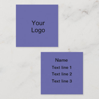 Periwinkle. Custom text. Square Business Card