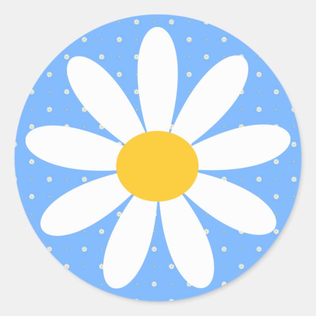 Periwinkle Daisy Sticker (Front)