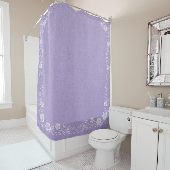 Periwinkle Daydream Shower Curtain (In Situ)
