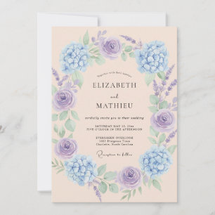 Periwinkle Ethereal Blossom Wedding Invitation