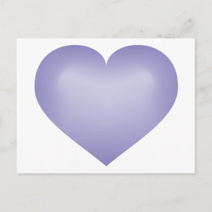 Periwinkle fade heart postcard