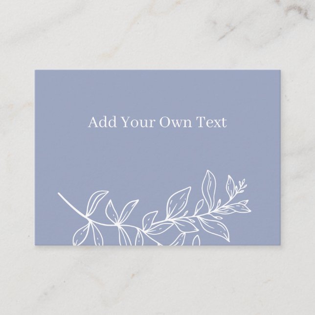 Periwinkle Flower Wedding Reserved Place Card (Front)