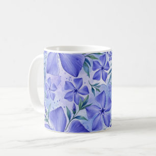 Periwinkle Flowers Blue Violet Vinca Blossoms Coffee Mug