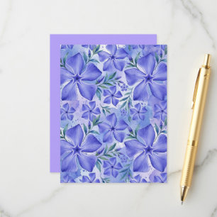 Periwinkle Flowers Blue Violet Vinca Blossoms Enclosure Card