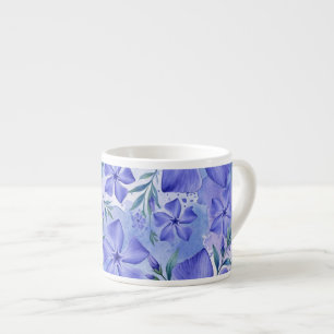 Periwinkle Flowers Blue Violet Vinca Blossoms Espresso Cup