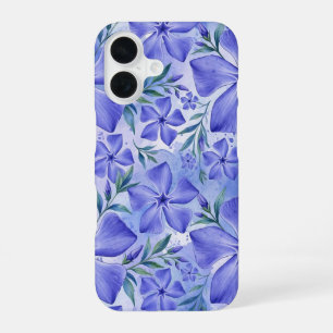 Periwinkle Flowers Blue Violet Vinca Blossoms iPhone 16 Case
