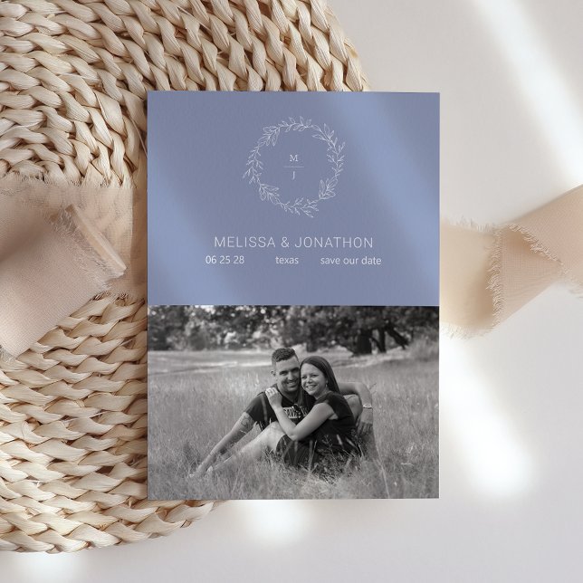 Periwinkle Flowers Boho Bride Save The Date (Creator Uploaded)