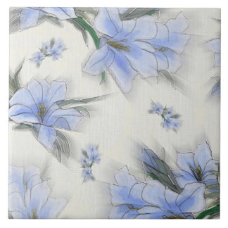 Periwinkle Flowers Ceramic Tiles