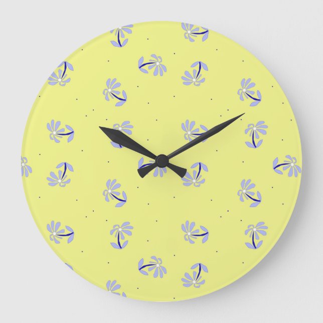 Periwinkle Flowers clock (Front)