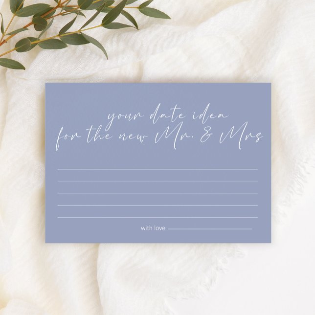 Periwinkle Flowers Date Night Idea Shower Game Stationery (Creator Uploaded)