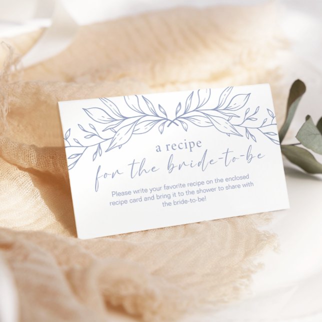 Periwinkle Flowers Wedding Recipe Enclosure Card (Creator Uploaded)