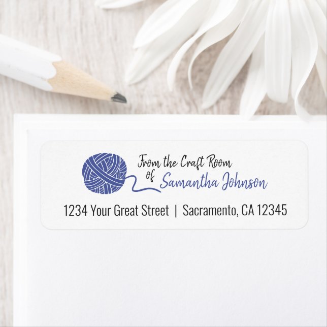 Periwinkle From the Craft Room Of Return Address Label (Insitu)