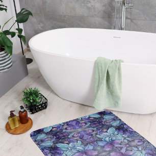 Periwinkle Garden Bath Mat