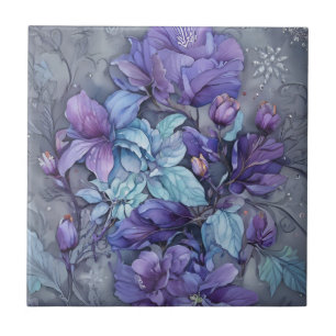 Periwinkle Garden  Ceramic Tile