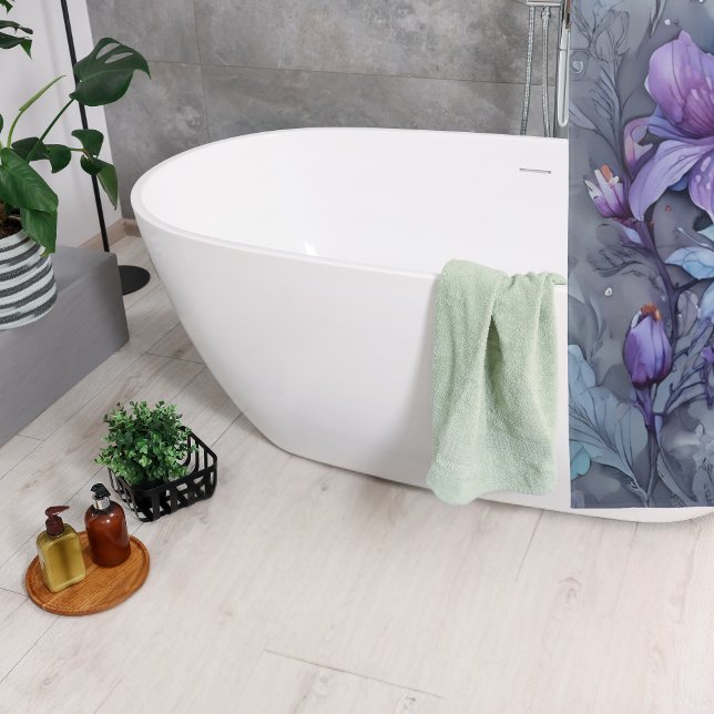 Periwinkle Garden Shower Curtain (Creator Uploaded)