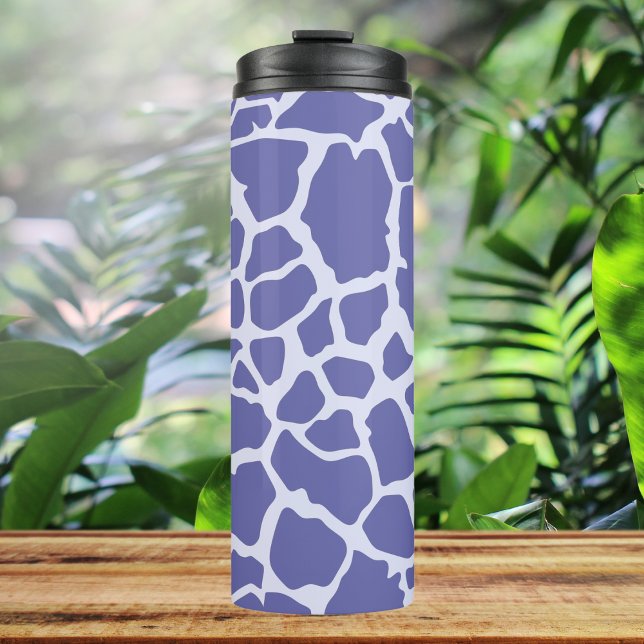 Periwinkle Giraffe Print  Thermal Tumbler (Creator Uploaded)