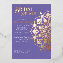 Periwinkle GoldIndian Henna Mandala Bridal Shower