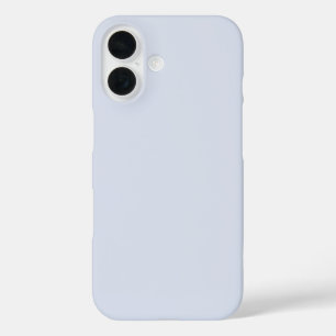 Periwinkle Gray Soft Pale White Pastel Solid Color iPhone 16 Case