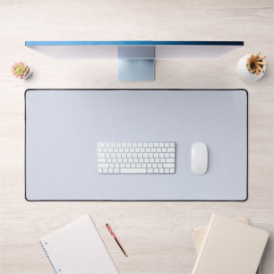 Periwinkle Gray Soft Pale White Pastel Solid Color Desk Mat