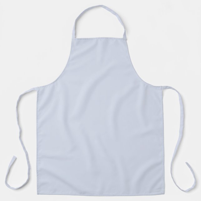 Periwinkle Grey Soft Pale White Pastel Solid Colou Apron (Front)