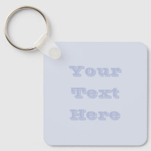 Periwinkle Grey Soft Pale White Pastel Solid Colou Key Ring