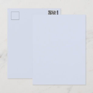 Periwinkle Grey Soft Pale White Pastel Solid Colou Postcard