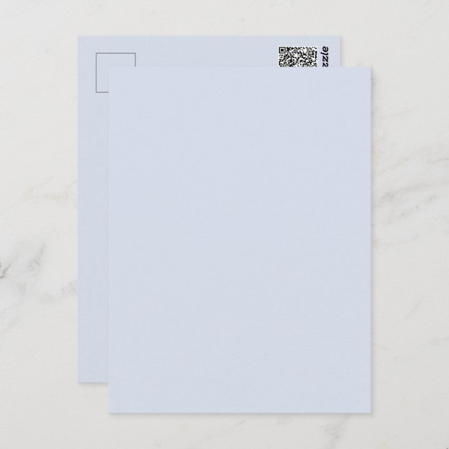 Periwinkle Grey Soft Pale White Pastel Solid Colou Postcard (Front/Back)