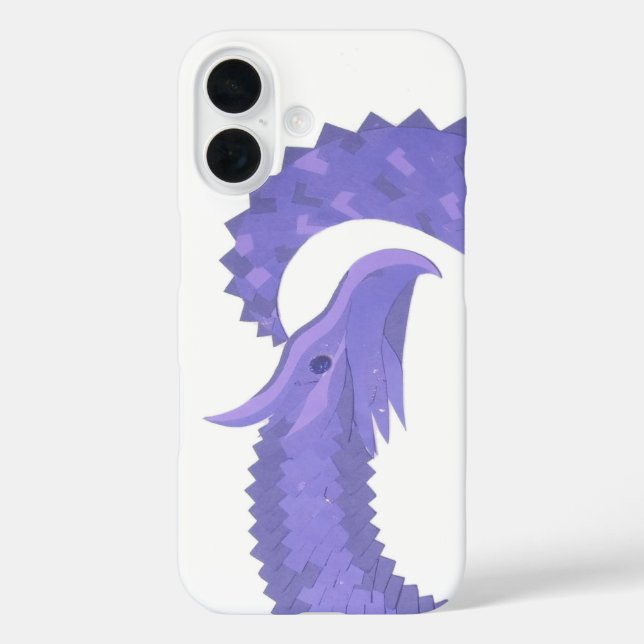 Periwinkle heart dragon on white Case-Mate iPhone case (Back)