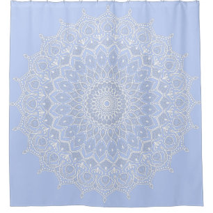 Periwinkle Mandala - Bora in Juniper Berry Shower Curtain