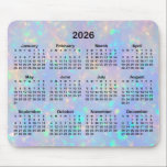 Periwinkle Opal Ombre Calendar Mouse Pad<br><div class="desc">Looking for a sleek and stylish way to keep track of your days? Check out this colourful 2026 calendar mousepad! It makes a great gift for anyone who loves to stay organised. Plus, it's a great way to show off your personality and make your desk look unique. So don't wait,...</div>