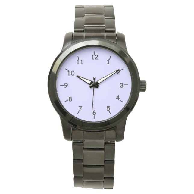 Periwinkle Oversized Black Bracelet Watch (Front)