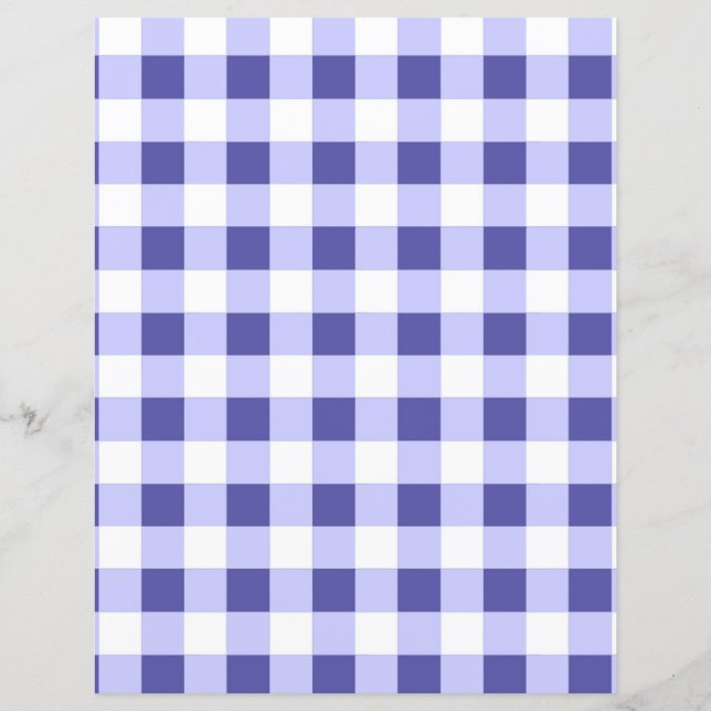 periwinkle plaid scrapbook background paper (Front)