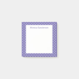 Periwinkle Polka Dot Post-it Notes