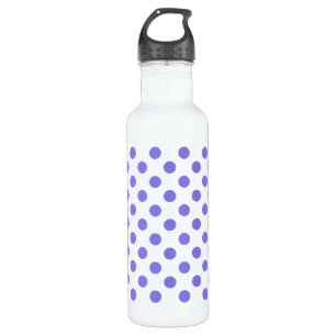 Periwinkle polka dots 710 ml water bottle
