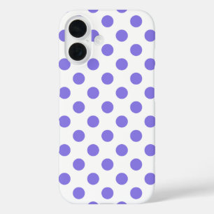 Periwinkle polka dots iPhone 16 case