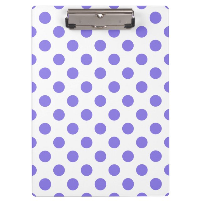 Periwinkle polka dots clipboard (Front)