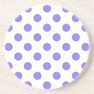 Periwinkle polka dots coaster