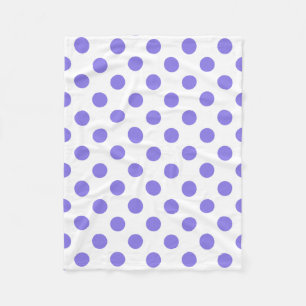 Periwinkle polka dots fleece blanket