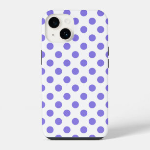 Periwinkle polka dots iPhone 14 case
