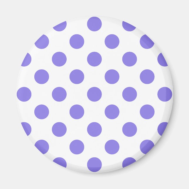 Periwinkle polka dots magnet (Front)