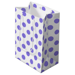 Periwinkle polka dots medium gift bag