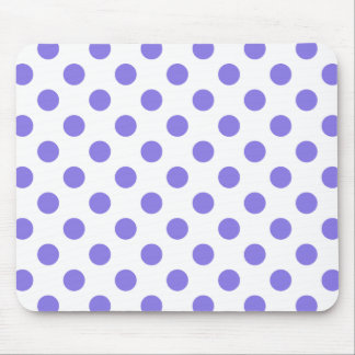 Periwinkle polka dots mouse pad