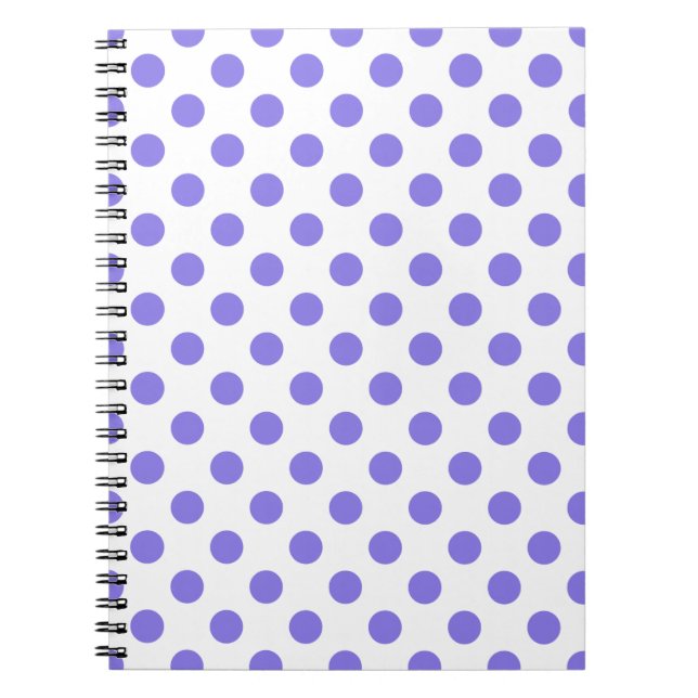 Periwinkle polka dots notebook (Front)