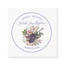 Periwinkle Pressed Wildflower Boho Bridal Shower