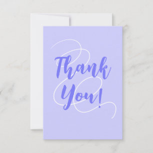 Periwinkle Purple Thank You Card
