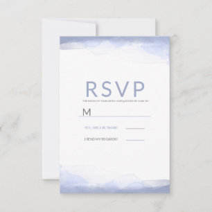 Periwinkle Purple Watercolor Modern Wedding RSVP
