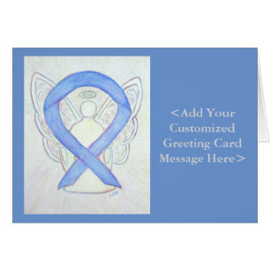 Periwinkle Ribbon Angel Personalised Cards